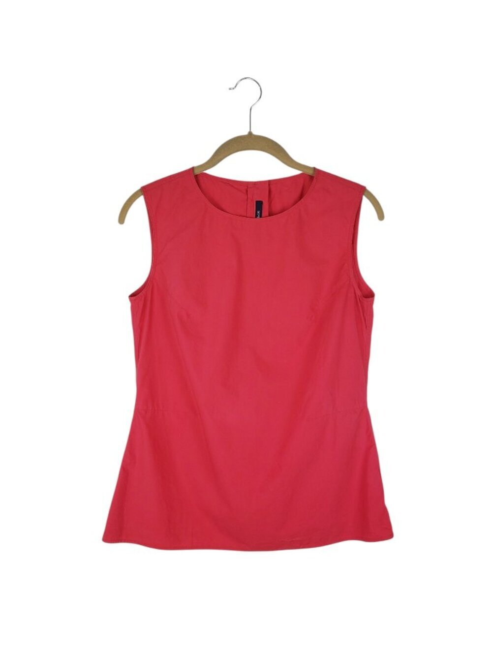 Sofie D’Hoore Sleeveless Cotton Poplin Top High Neck Red Pink Womens 36/Small